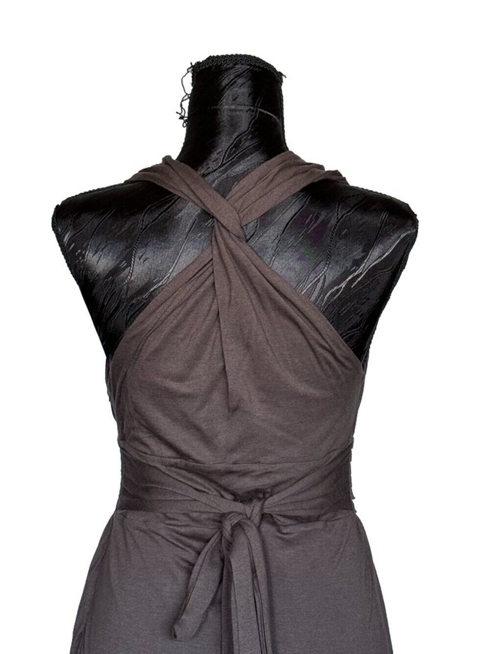 ✨ Kashieca Convertible Halter Midi Dress - Boho Earthy Brown Size Medium ✨